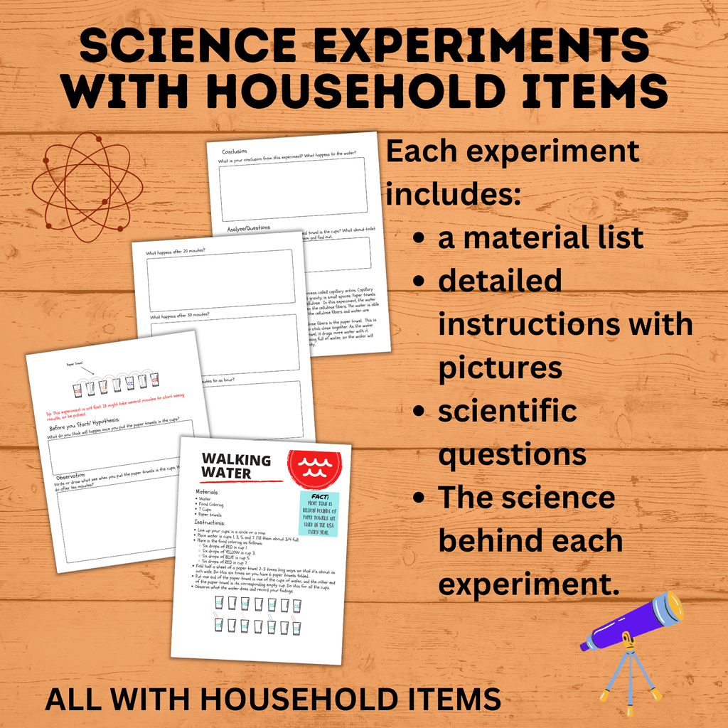 Kids Science Experiments | Kids STEM | Science Experiment Printables | Science Project for Kids | Science Experiment Sheet | Kids Science