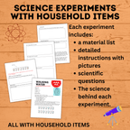Kids Science Experiments | Kids STEM | Science Experiment Printables | Science Project for Kids | Science Experiment Sheet | Kids Science