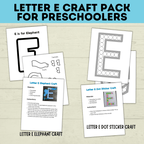 Letter E Crafts for Kids | Preschool Crafts | Alphabet Crafts | Toddler Crafts | Letter Crafts | Kids Crafts | Letter E Printables