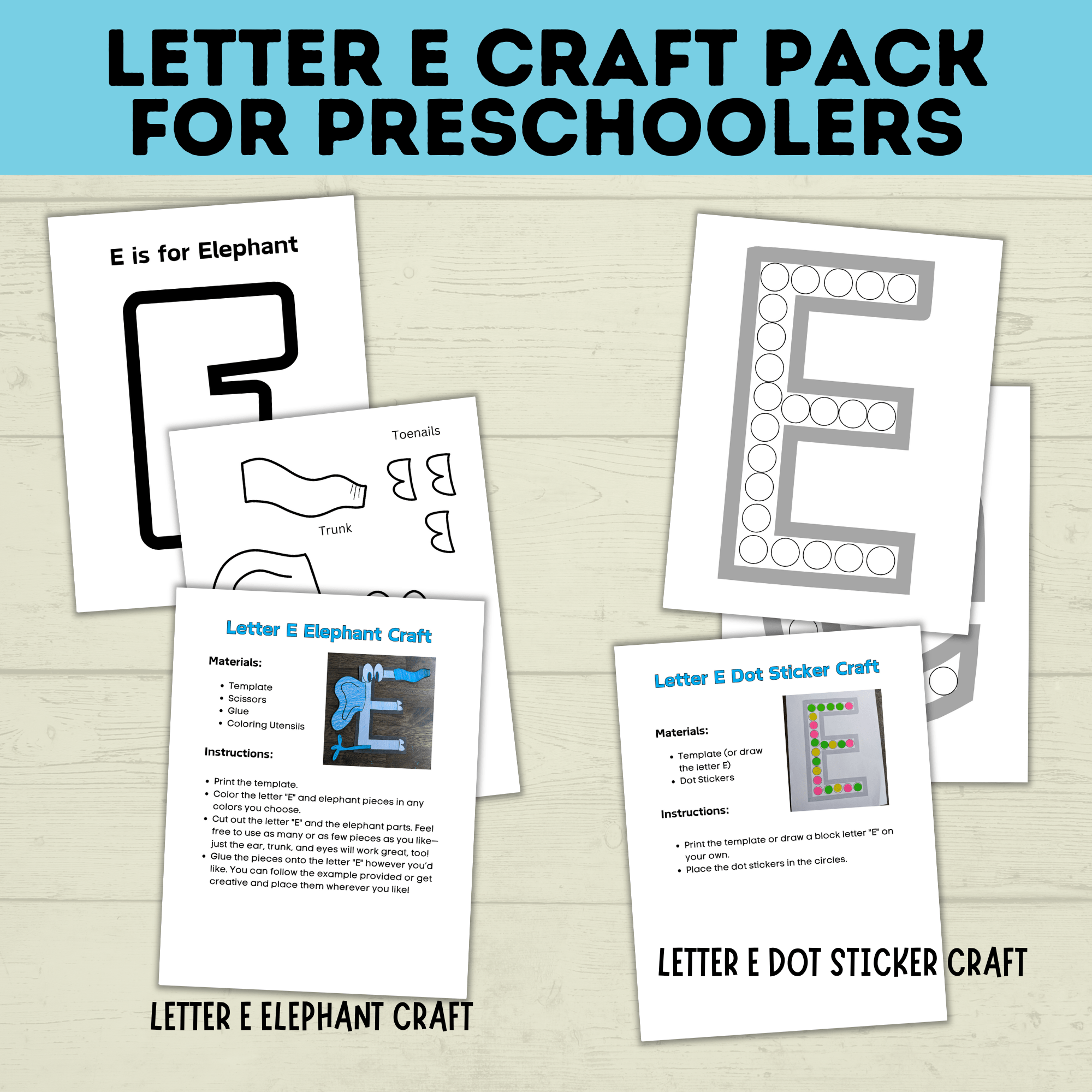 Letter E Crafts for Kids | Preschool Crafts | Alphabet Crafts | Toddler Crafts | Letter Crafts | Kids Crafts | Letter E Printables