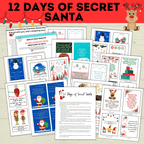 Christmas Gifts | 12 Days of Secret Santa for Kids | Christmas Games | Christmas Activities for Kids | Secret Santa | Christmas Cards |