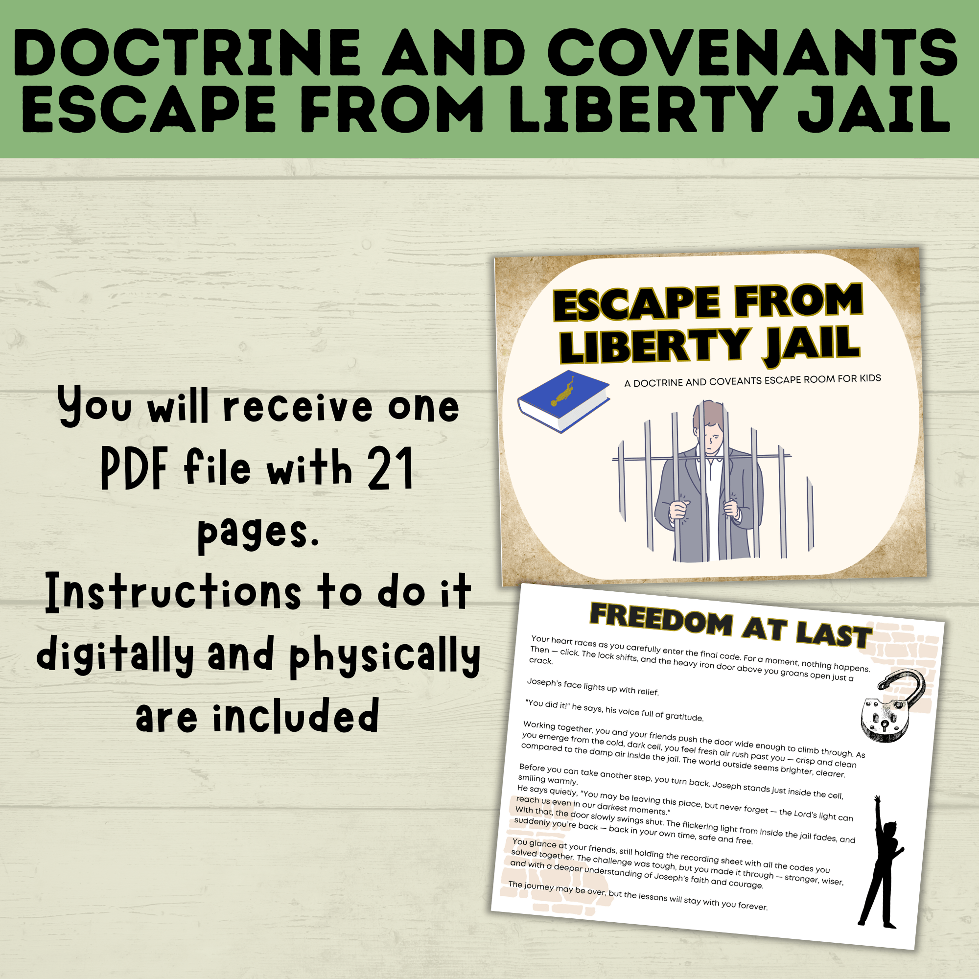 Doctrine and Covenants Escape Room | Escape Liberty Jail | D&C Games | Doctrine and Covenants Games | Kids Games | Sunday School | Escape