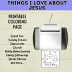 Jesus Craft | Things I Love About Jesus | Easter Craft | Sunday School Craft | Sunday School Lessons | Jesus Loves You | Bible Study |