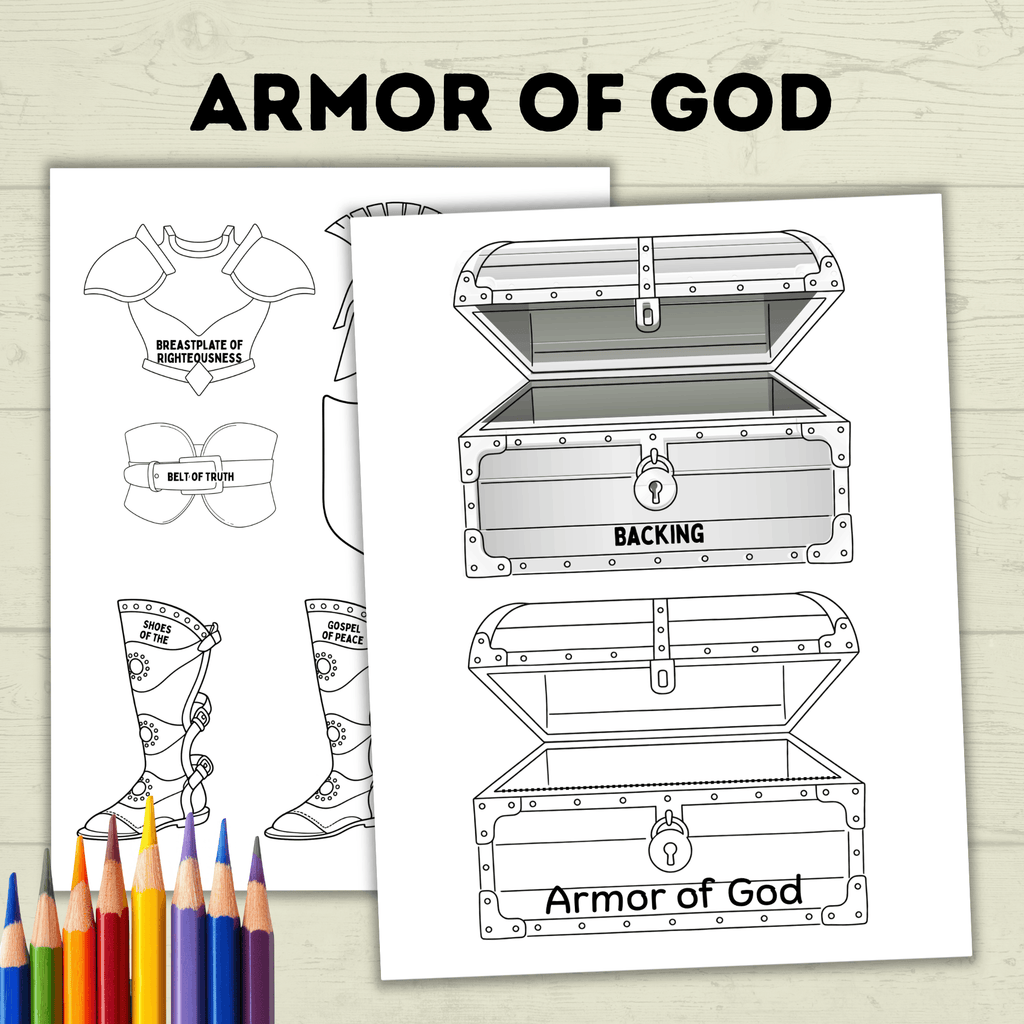 Armor of God Bible Lesson Craft, Sunday School Craft, VBS, Christian Activity, Shield of Faith, Ephesians Lesson