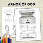 Armor of God Bible Lesson Craft, Sunday School Craft, VBS, Christian Activity, Shield of Faith, Ephesians Lesson