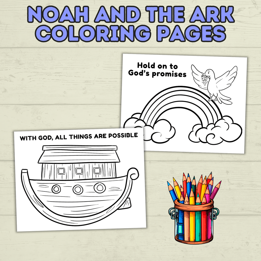 Free Noah's Ark Coloring Pages for Kids and Families, Perfect for Sunday School