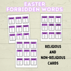 Easter Forbidden Words Game, Teen and Youth Activities, Bible Games, Church Games, Easter Word Game, Classroom Game, Sunday School, Spring