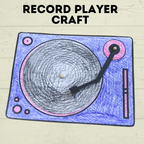 Record Player Craft for Kids, Record Template, Homeschool Crafts, Classroom Crafts