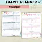 Travel Planner for the Whole Family | Family Planner | Budget Planner | Travel Calendar | Travel Itinerary | Travel Research | PDF download