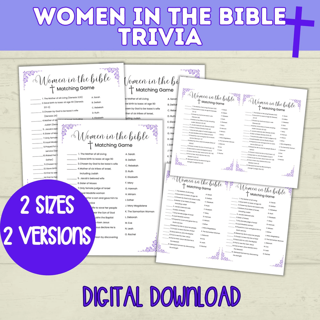 Kids Bible Games, Christian Printables, PDF, Sunday School Digital Download, Children's Ministry, Church New Testament