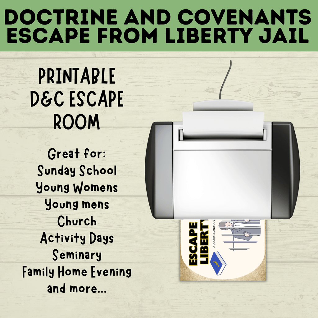 Doctrine and Covenants Escape Room | Escape Liberty Jail | D&C Games | Doctrine and Covenants Games | Kids Games | Sunday School | Escape