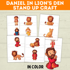 Bible Characters Daniel in the Lion's Den Craft for Kids, Sunday School Crafts, Bible Coloring Pages Lesson, Digital Download, PDF
