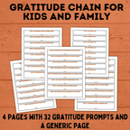 Thanksgiving Gratitude Bundle affirmations and journal printable for kids and families