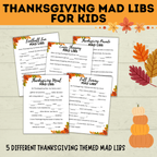 Thanksgiving Mad Libs for Kids | Thanksgiving Games | Kids Games | Thanksgiving Activities | Thanksgiving Printables | Family Games