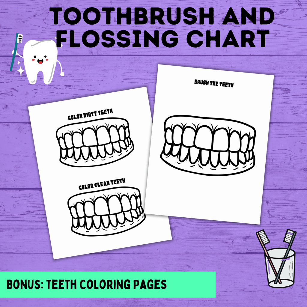Toothbrush Chart | Teeth Brushing Chart | Reward Chart for Kids