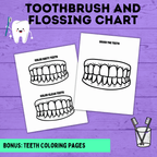 Toothbrush Chart | Teeth Brushing Chart | Reward Chart for Kids