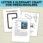 Elephant E Craft for Kids | E Crafts for Kids | Letter Crafts | Alphabet Crafts
