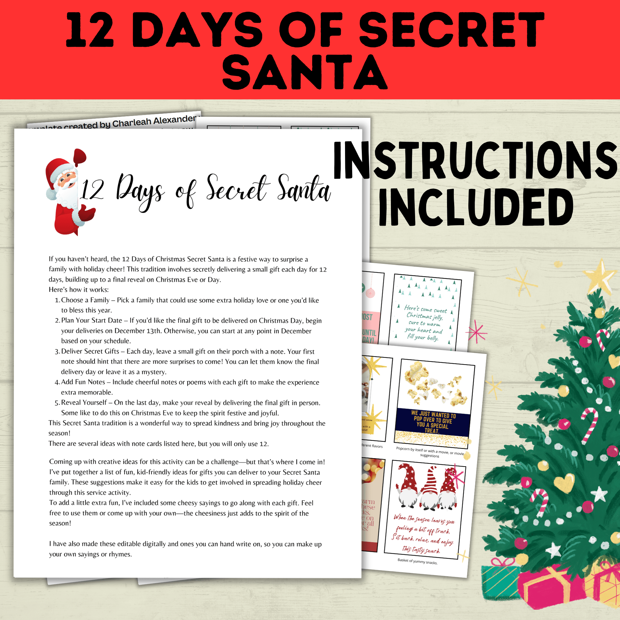 Christmas Gifts | 12 Days of Secret Santa for Kids | Christmas Games | Christmas Activities for Kids | Secret Santa | Christmas Cards |