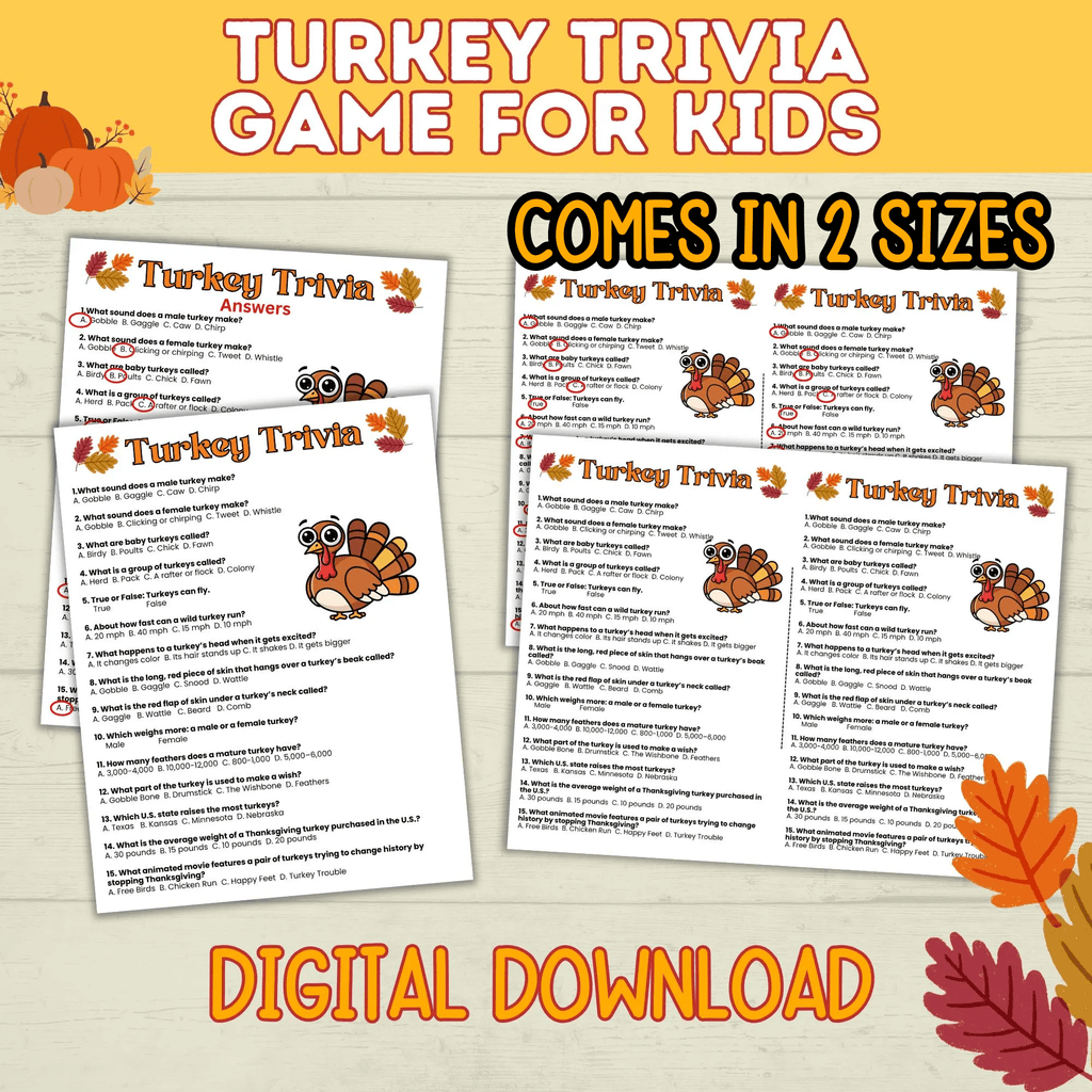 The Mega Kids Thanksgiving Activity and Crafts Bundle