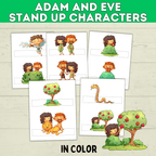 Adam and Eve Sin Puppet Craft, Forbidden Fruit, Tree of Knowledge, Genesis Activity for Kids