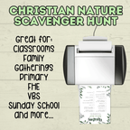 Christian Nature Walk for Kids, Christ Scavenger Hunt, Bible Scavenger Hunt, Nature Hunt, Christian Activity, VBS, Sunday School Activity