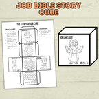 Job Bible Story Cube Craft, Sunday School Crafts, Cube Crafts, Bible Craft