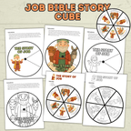 Job Bible Story Spinner Craft, Bible Craft, Sunday School Craft, Job Lesson, VBS, Homeschool, Christian Activity, Old Testament Craft