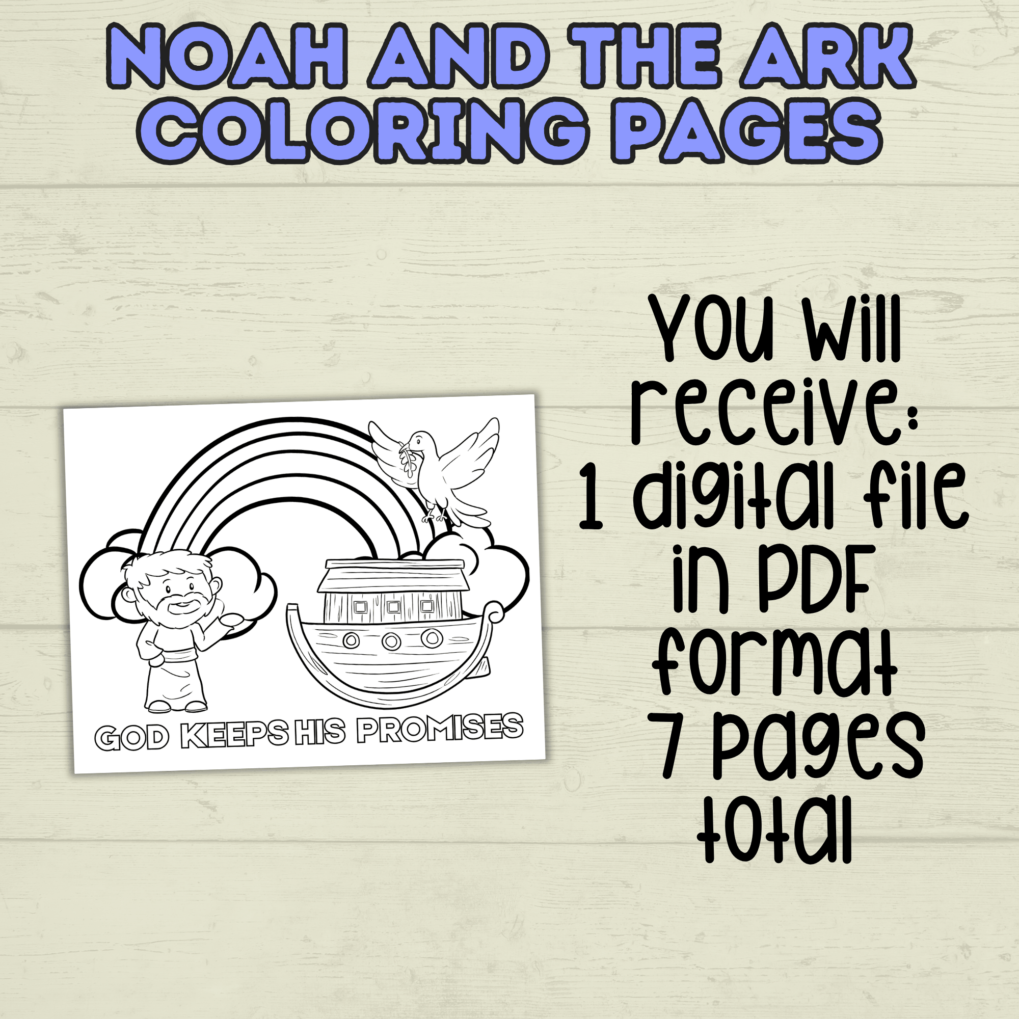 Free Noah's Ark Coloring Pages for Kids and Families, Perfect for Sunday School
