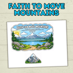 Faith Can Move Mountains Craft, Faith Craft, Scripture Craft, Bible Craft, Sunday School Craft for Kids, Primary Craft, Homeschool, VBS