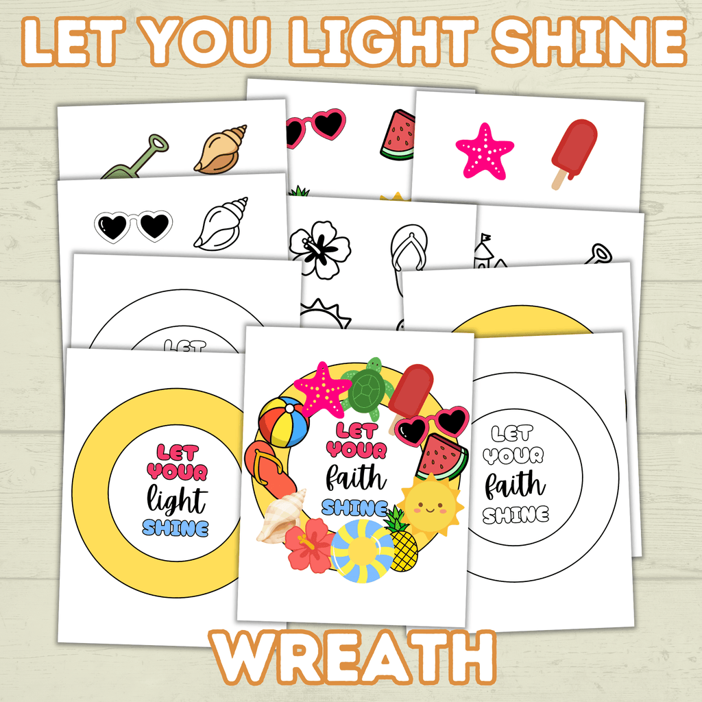 Let your Light Shine Craft, Bible Lesson, Sunday School Craft, Primary Craft, Christian Summer craft, Let your Faith Shine, Faith Craft