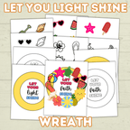 Let your Light Shine Craft, Bible Lesson, Sunday School Craft, Primary Craft, Christian Summer craft, Let your Faith Shine, Faith Craft