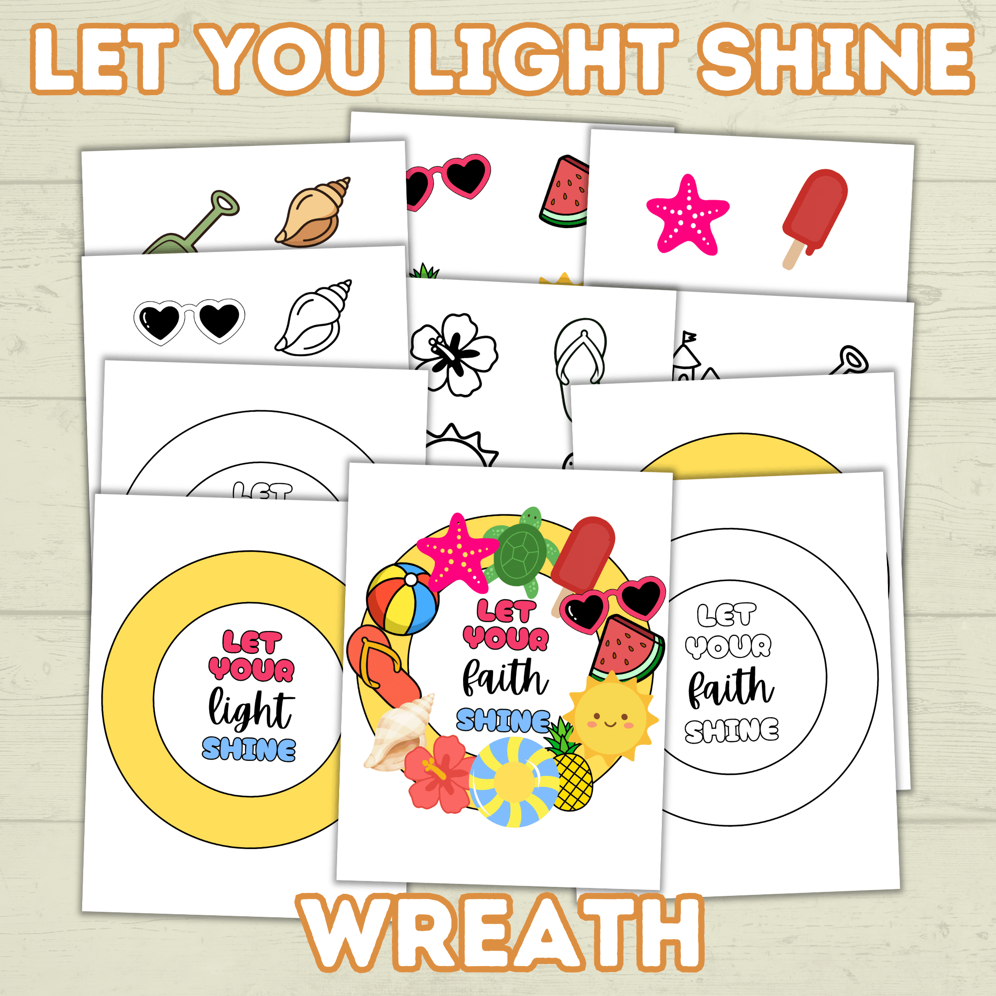 Let your Light Shine Craft, Bible Lesson, Sunday School Craft, Primary Craft, Christian Summer craft, Let your Faith Shine, Faith Craft