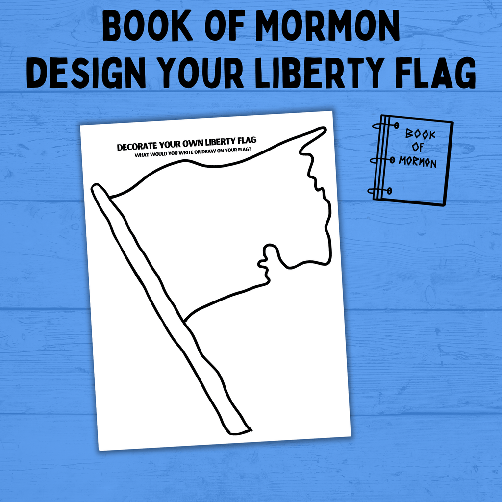 Book of Mormon Activity | Liberty Flag Printable | Book of Mormon Printable | Captain Moroni | Kids Printables | Primary | PDF download