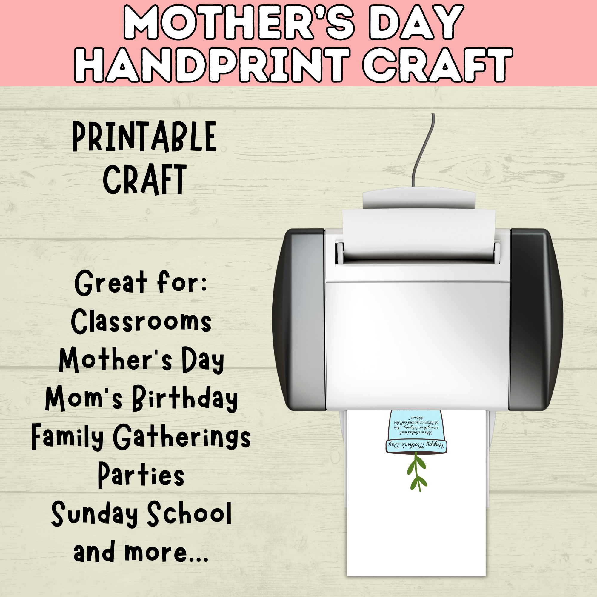 Mom Handprint Craft | Mother's Day Handprint Art | Handprint Art Craft | Handprint Flower | Flower Craft | Handprint Keepsake