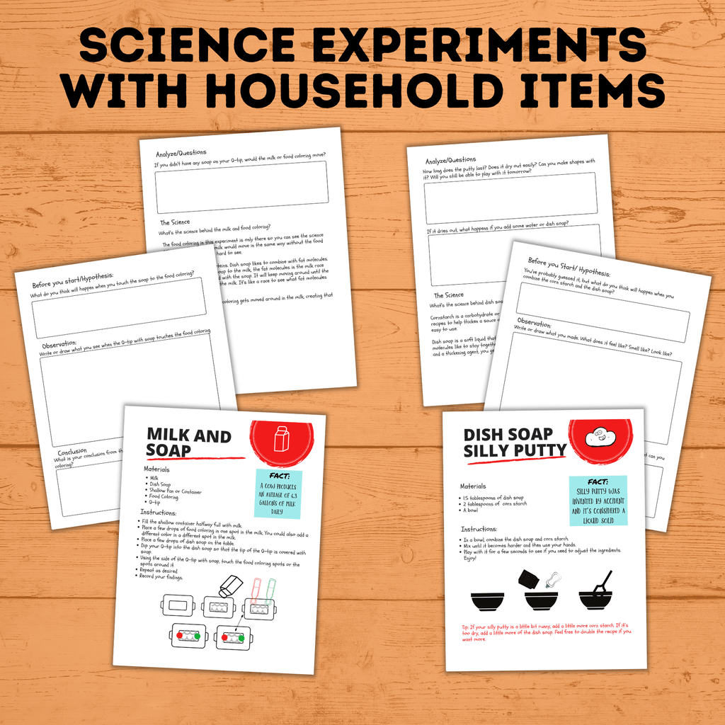 Kids Science Experiments | Kids STEM | Science Experiment Printables | Science Project for Kids | Science Experiment Sheet | Kids Science