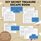 DIY Escape Room for Kids | Secret Treasure Escape Room | Home escape Room | Digital Escape Room | Kids Games | Party Games | Printable