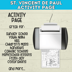 St. Vincent De Paul Activity Sheet for Kids | Catholic Activity for Kids | Kids Printables | PDF digital download | Feast Day