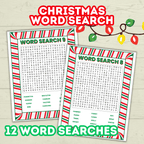 Christmas Word Search Puzzles for Kids, Fun Printable Game, Holiday Activity