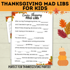 Thanksgiving Mad Libs for Kids | Thanksgiving Games | Kids Games | Thanksgiving Activities | Thanksgiving Printables | Family Games