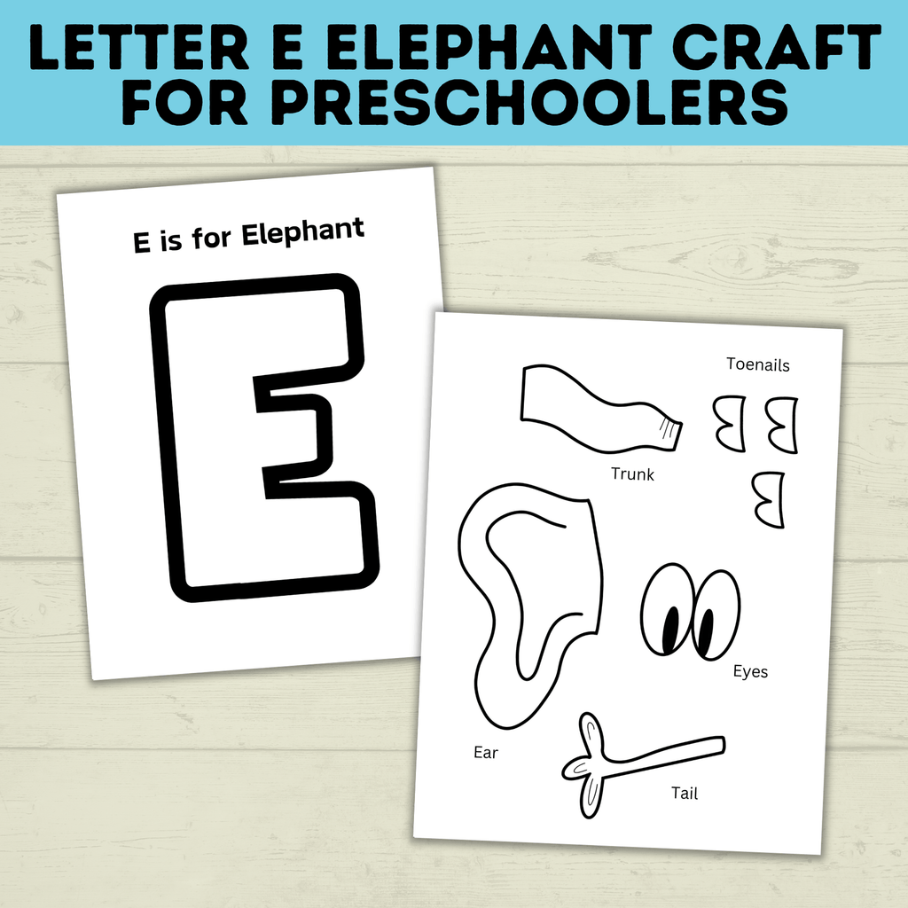 Elephant E Craft for Kids | E Crafts for Kids | Letter Crafts | Alphabet Crafts
