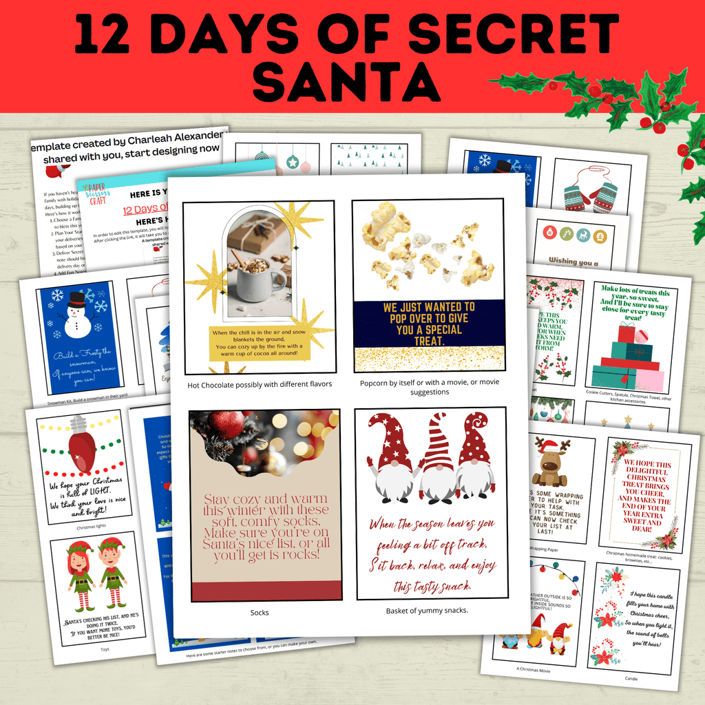 Christmas Gifts | 12 Days of Secret Santa for Kids | Christmas Games | Christmas Activities for Kids | Secret Santa | Christmas Cards |