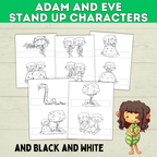 Adam and Eve Sin Puppet Craft, Forbidden Fruit, Tree of Knowledge, Genesis Activity for Kids