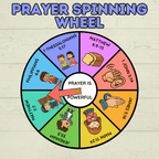 Prayer Spinner Craft, Prayer Craft for kids, Sunday School Craft, Bible Craft