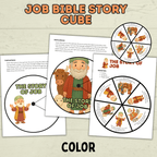 Job Bible Story Spinner Craft, Bible Craft, Sunday School Craft, Job Lesson, VBS, Homeschool, Christian Activity, Old Testament Craft