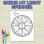Shine My Light Craft, Matthew 5 Lesson, Bible Crafts, Sunday School Crafts, Spinner Craft, Christian Craft, Homeschool, Shine Your Light