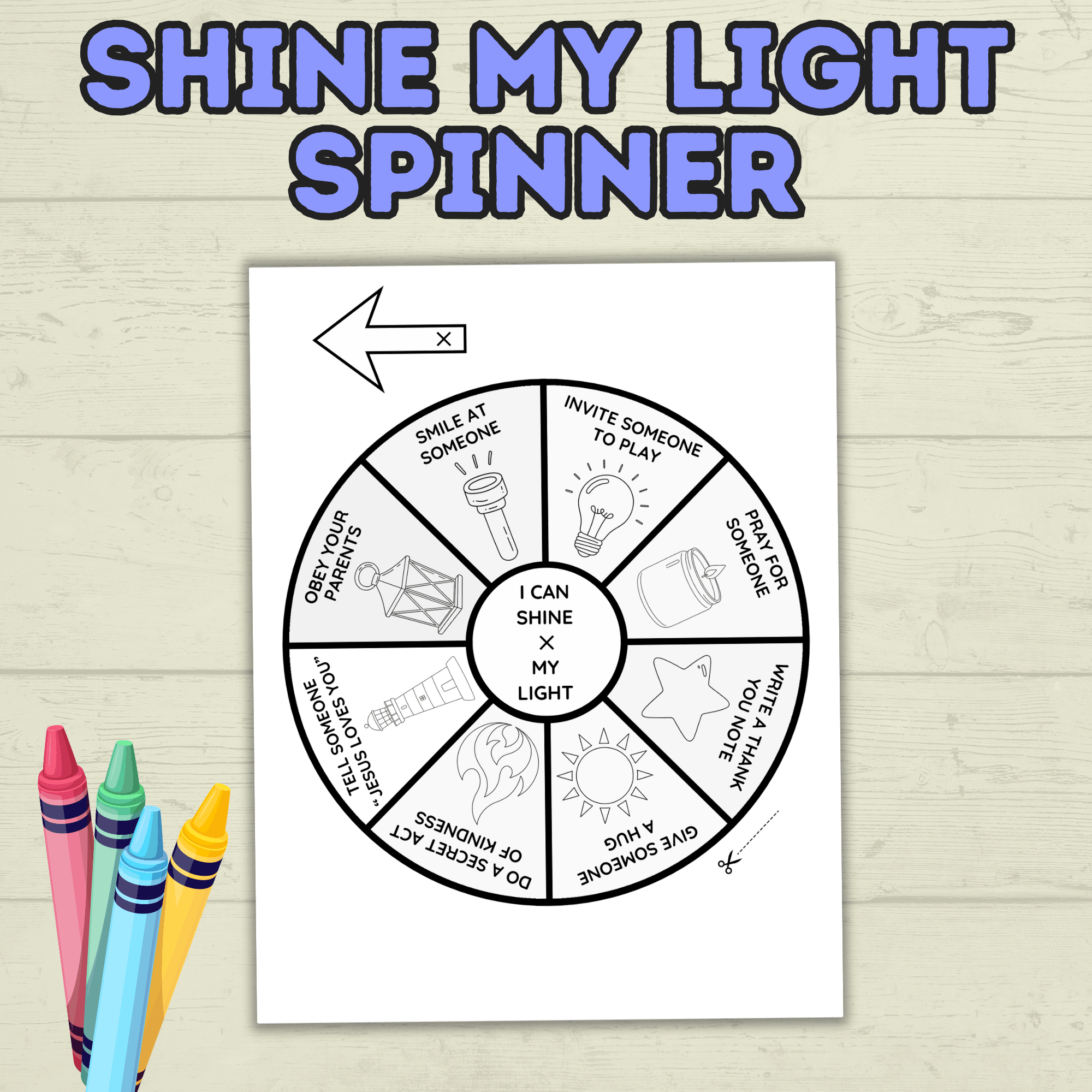 Shine My Light Craft, Matthew 5 Lesson, Bible Crafts, Sunday School Crafts, Spinner Craft, Christian Craft, Homeschool, Shine Your Light