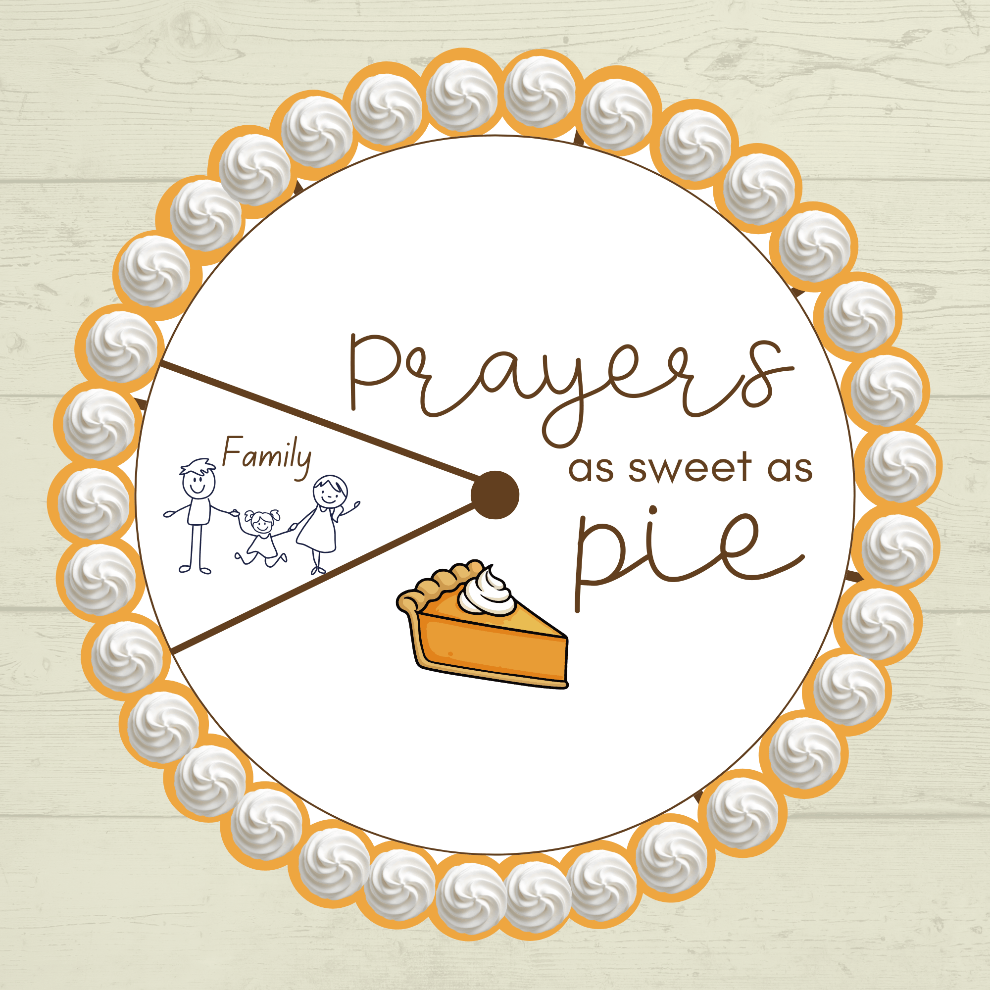 Pie Day Craft, Christian Craft, Bible Study, Sunday School Craft, Christ Craft, Pie Craft, Pie Day Activity, Children's Ministry, Spinner