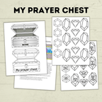 Treasure Chest Craft, Prayer Craft for Kids, Sunday School Craft, Bible Activity, Homeschool, Prayer Chest, Prayer Prompts, Prayers for kids