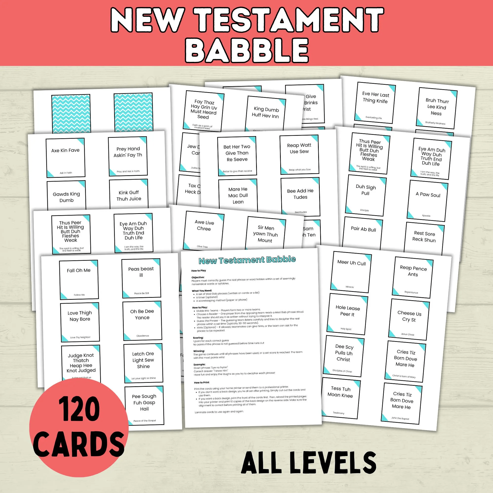 Kids Bible Games, Christian Printables, PDF, Sunday School Digital Download, Children's Ministry, Church New Testament