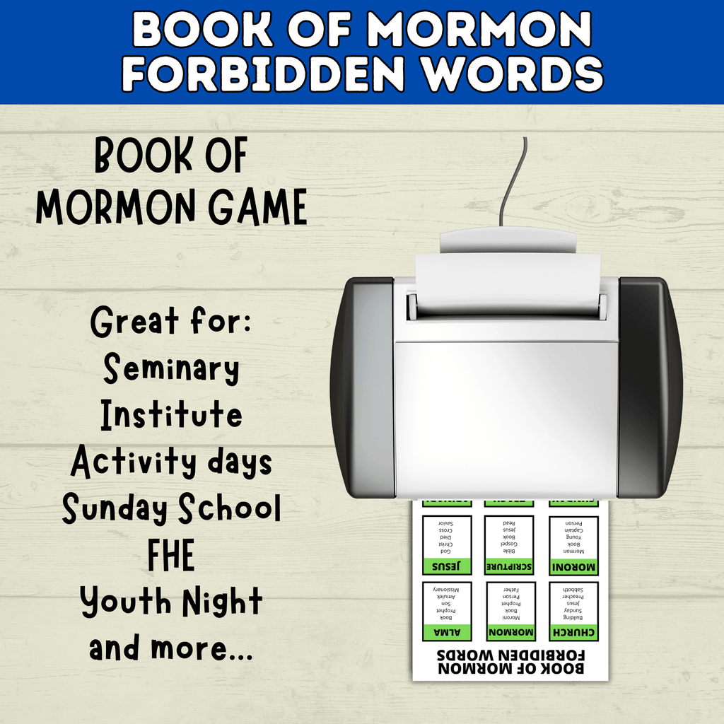 Book of Mormon Game | Youth LDS Game | Book of Mormon Activity | LDS Seminary Games | Youth Games | Church Games | Kids Games